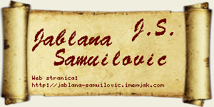 Jablana Samuilović vizit kartica